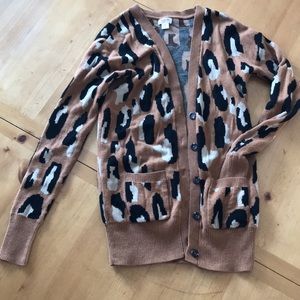 Mossimo Vintage Leopard Boyfriend Cardigan (XS)